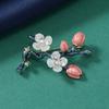 Broche retro de alta gama con temperamento de planta y flor, pin de flor de lujo, accesorios de alta gama para abrigo
