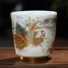 Regalo año del dragón taza maestra de porcelana de jade graso de oveja taza individual taza Jianzhan Longfeng Chengxiang Festival Reunión Anual regalo impresión de logotipo