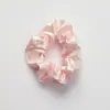 Goma para el pelo satinada estilo francés transfronteriza, Diadema estilo coreano de seda sintética, Goma para el pelo floral, Cuerda para el pelo plisada, Accesorio para el pelo