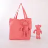 Tela Impermeable a Cuadros Oso Bolsa Tote de Almacenamiento para Compras en Supermercado Bolsa de Compras Plegable Bolsa de Almacenamiento Venta al por Mayor