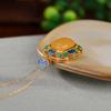 Yilu prata S925 prata esterlina banhado a ouro cera de abelha cloisonne nuvem auspiciosa pingente de diamante de segurança retro moda nacional pingente personalizado