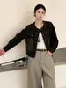 Chaqueta Vaquera Casual de Moda con Cuello Redondo para Mujer 2026 Primavera y Otoño Nuevo Estilo Coreano Holgada Versátil Chaqueta Corta Top