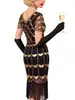 Vestido de Lentejuelas Estilo Gatsby Europeo y Americano Transfronterizo de los Años 1920 Vestido de Fiesta de Graduación Vestido de Baile Latino Ropa Retro con Flecos