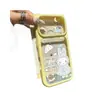 Adecuado para funda de teléfono Apple 17ProMax con colores contrastantes, ventana grande, ranura para tarjeta, paraguas para la lluvia y diseño de conejito de dibujos animados 18 cubierta protectora