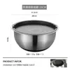 [Genuino de Fábrica] Cuenco Grueso de Acero Inoxidable Grado Alimenticio 304 para Batir Huevos en la Cocina y Cuenco para Lavar Platos en Casa