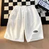 Shorts Esportivos de Espuma com Barra Reta para Homens, Estilo Fino de Verão, Marca Americana Retro de Moda High Street, Calça Casual Solta de Cinco Pontos