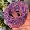Cristal Natural Piedra Bruta Cristal Pulido Pulsera de 6 mm Joyería Multicapa Pulsera Apilable Venta Caliente Transfronteriza Mayoreo