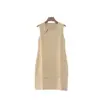 [Oferta Especial] Vestido de Punto Zz Simple y Elegante sin Mangas Nuevo Estilo Chinoiserie