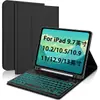 Adecuado para iPad Tablet Pro110.9.7 Funda Protectora Retroiluminación Colorida Teclado Bluetooth Desmontable Ranura para Lápiz Cubierta 10.2