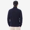 Suéter de punto de manga larga de color liso para hombre, nuevo estilo otoño e invierno de cuello alto versátil estilo old money holgado moderno jersey