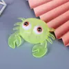 Brinquedo de Apertar para Alívio do Estresse de Caranguejo de Olhos Grandes, Feito de Borracha Macia TPR, com Contas Grandes, Maltose e Pó de Glitter