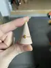 Anillo de Cadena Arcoíris Noche Estrellada Brillante Regalo para Niña Doce Piedras de Nacimiento Piedra del Mes Topacio Simple Nicho TK