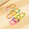 Anel Elástico de Miçangas de Arroz de Cores Misturadas Estilo Japonês e Coreano Moda Elegante Estilo Ins Conjunto de 10 Peças de Anéis Coloridos de Miçangas de Arroz