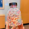 Goma Elástica de Bebé para Niños Alta Elasticidad No Lastima el Cabello Goma Elástica Desechable Diadema para Niña Pequeña Diadema para Niña Color Caramelo