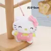 Auténtico Colgante de Peluche de Hello Kitty con Hebilla de Corazón Rosa Sanrio Colgante para Bolso de Hello Kitty Regalo de Cumpleaños