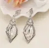 Brincos Europeus e Americanos Brincos de Cristal Geométrico de Luxo Coreano Acessórios de Brincos de Temperamento Socialite para Vestido de Jantar