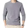 Top de manga larga para hombre con cuello semi-alto, versátil y sencillo, estilo nuevo, cálido y artístico, popular y moderno