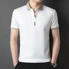 Polo de comercio exterior transfronterizo para hombre, camiseta de manga corta con cuello de tijera, camiseta informal de alta gama, ropa de verano para hombre al por mayor