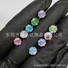 Brincos de Titânio F136 Flash Oito Lados Haste Manual Flor Zircônia Unha do Osso da Orelha Liga de Titânio G23 Joias para Piercing Acessórios para Cabeça