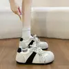 Zapatillas de entrenamiento estilo coreano, marca alemana, con cordones, zapatos deportivos para mujer que aumentan la altura, suelas dobles gruesas y cómodas, zapatillas de running ligeras para el otoño
