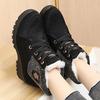 Botas de Nieve Gruesas y Cálidas del Noreste para Mujer, Forradas de Felpa, Nuevas Botas Cortas de Invierno 2026, Botas Martin con Cordones, Zapatos de Algodón de Abuela para Mujer