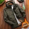 Jaqueta Masculina Grossa para Outono e Inverno, para Uso Externo, com Gola Alta e Capuz, Jaqueta de Veludo Respirável e de Secagem Rápida de Inverno 2819A