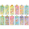 Pegatina de cuenta láser de mano Kapibala, dibujos animados para niños, bricolaje, sin cortes, tarjeta adhesiva, material decorativo