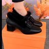 Zapatos de Algodón con Forro de Felpa y Piel Suave para Mujer, Nuevo Estilo Invierno 2026, Zapatos para Mamá, Mocasines de Felpa Corta, Zapatos Peludos con Tacón Medio Grueso