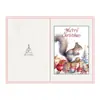 Tarjetas de Felicitación Navideñas Transfronterizas Decoraciones de Velas de Copo de Nieve Navideño Tarjetas de Agradecimiento Navideñas con Sobres y Pegatinas