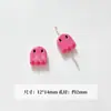 Dulce Genial BarbieGugubi Mengli Serie Rosa Negra Bolígrafo Corazón Flor Acrílico Hecho a Mano DIY Accesorios Materiales