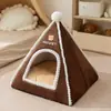 Ninho de Gato Transfronteiriço Outono e Inverno Novo Estilo Tenda Escovada Estilo Britânico Ninho de Gato Casa Quente de Inverno Ninho de Cachorro Suprimentos para Animais de Estimação