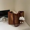 Bolsa Casual Grande de Camurça para Mulheres 2025 Nova Bolsa de Aula para Estudantes Universitários Outono e Inverno Bolsa de Trabalho da Moda