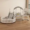 [Escada para Bebê com Escorregador para Uso Familiar Interno e Externo, Balanço para Crianças, Piscina de Bolinhas para Bebê, Bolas Oceânicas]