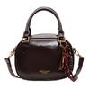 Bolsa Elegante da Moda Feminina Outono 2025 Bolsa de Ombro Transversal Pequena Redonda Pequena Bolsa de Mão