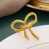 Anel de Guardanapo Dourado em Liga de Ouro Estilo Europeu Simples e Elegante Fivela para Guardanapo Decoração de Mesa para Hotel Venda por Atacado