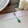 Nova nova cabaça verde chinesa com colar de diamantes estilo nacional retrô temperamento de luxo leve corrente de clavícula nicho atacado ao vivo