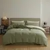 Juego de cuatro piezas de ropa de cama cepillada de algodón puro, simple y de alta gama, sábana y funda de edredón de algodón puro, juego de tres piezas para primavera, otoño, invierno, nuevo modelo 2026