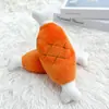 Brinquedo de pelúcia para pet em formato de patinho amarelo com estampa de abacaxi, com apito BB embutido, brinquedo de morder durável para cães aliviar o tédio