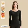 Capa base de belleza ultrafina Ropa interior térmica para mujer Ropa de otoño Conjunto de pantalones de otoño Capa base invisible sin costuras que genera calor Invierno