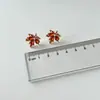 Brincos de Cristal com Folha de Bordo em Degradê Retrô para Mulheres, Luxo Acessível de Nicho Elegante, Brincos Bonitos e Atmosféricos, Brincos Únicos de Alta Qualidade