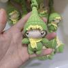 Muñeca de Monstruo de Tres Ojos Colgante de Lana Colgante Tejido a Mano Producto Terminado Muñeca de Ganchillo Hecha a Mano Colgante de Ganchillo Producto Terminado