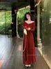 Vestido Doce de Renda Estilo Francês para Mulheres, Roupa Nova de Ano Novo da Primavera 2026, Elegante Vestido Longo de Corte Justo