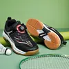 Zapatos Profesionales de Bádminton para Niños Hebilla Giratoria Niños y Niñas 7-12 Años Ligeros Transpirables Antideslizantes Resistentes al Desgaste Zapatos Deportivos No