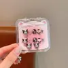 Novas Unhas Infantis Removíveis Vestíveis na Caixa para Meninas, Adesivos de Unha Removíveis, Adesivos de Unha Exquisitos de Desenho Animado, Peças de Unha