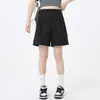 Shorts de maternidad para verano, estilo delgado para mujeres petite, pantalones Yamamoto, nuevo modelo 2025, sin soporte para el vientre, seda de hielo, pantalones de pierna ancha de longitud media