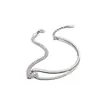 Pulsera Asimétrica Trenzada de Doble Capa Dz para Mujer, Estilo Coreano Simple Hueca Joyería de Mano, Moda Elegante de Lujo Ligero Accesorios de Alta Gama