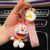 Llavero Colgante Gato Jingle con Capucha Dibujo Animado 3D Doraemon Muñeco Llavero de Pareja Venta al por Mayor Silicona