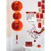 Decoraciones Estilo Chino para el Festival de Medio Otoño, Linternas Plegables de Papel Estilo Antiguo con el Carácter "Fu", Adivinanzas de Linternas, Decoraciones Festivas para la Escena del Festival de Primavera y el Festival de las Linternas