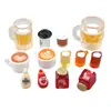 Colgante para Pendiente Colgante Hecho a Mano DIY Taza de Cerveza DIY Llavero de Kétchup DIY Accesorios en Miniatura de Resina Venta al por Mayor