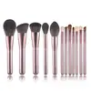 12 Cores Macaron para Iniciantes Conjunto de Pincéis de Maquiagem Barato Cabelo Macio Ferramentas de Maquiagem Blush Conjunto de Pincéis para Sombra
